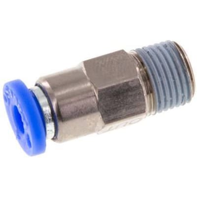 4mm & R1/8'' Regeling-In Vernikkeld Messing/PBT Terugslagklep Insteekkoppeling Buitendraad 0.2-10 bar