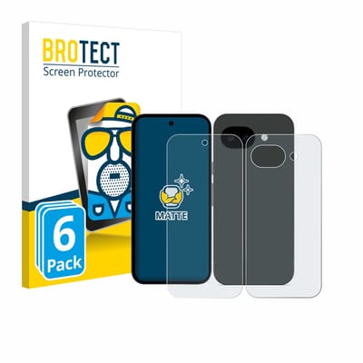 BROTECT - Screenprotector voor Google Pixel 10a (Voor+Achter) - Folie Beschermfolie matte 6 Stuks