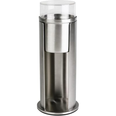 Cosmetische Wattenschijfjes Opbergdoos van Roestvrij Staal Desktop Uitschuifbaar Make-up Remover Wattenschijfjes Wattenstaafjes Opbergrek Pot Voor Badkamer gray