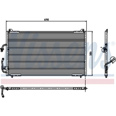 Condensator, airconditioning NISSENS 94224