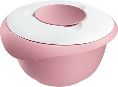 Westmark Mengkom met tweedelige deksel, 3,5 l, met schenktuit, kunststof, wit/roze, 3155227P