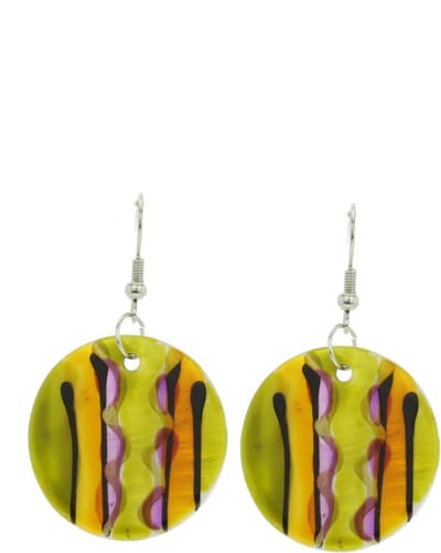 Behave - Schelpen oorbellen gekleurd - Boho zomerstijl - 5 cm