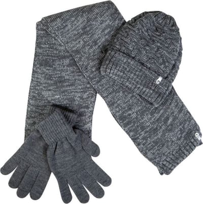 HKM winterset Romeo - grijs gemeleerd - set van sjaal/muts/wanten