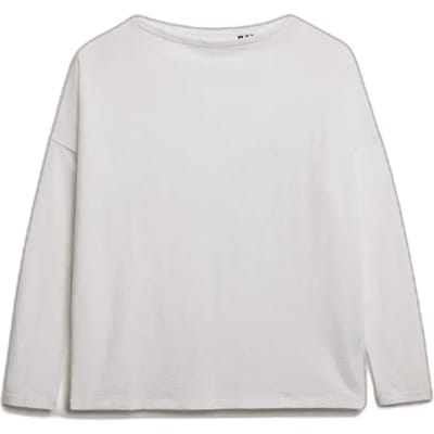 V-hals T-shirt met lange mouwen voor dames Superdry