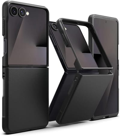 Ringke Onyx | Hoesje Geschikt voor Samsung Galaxy Z Flip 7 | Back Cover Flexibel TPU | Militaire Standaard | Zwart