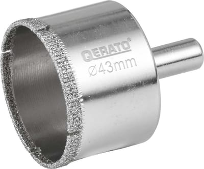 Qerato Tegelboor 43 mm nat - Glasboor - Diamantboor