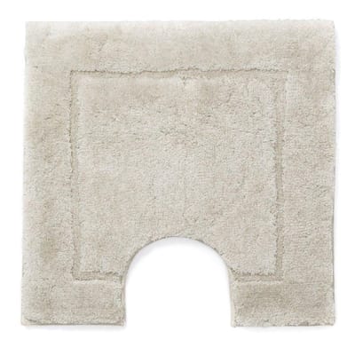 Casilin Toiletmat Vierkant - 59 x 59cm Orlando - Met Uitsparing - Antislip WC Mat - Waterabsorberend - Wasbaar en Sneldrogend - Zachte microvezel - Beige, Zand