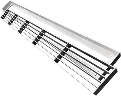 Roestvrijstalen Roostergoot - Lineaire Afvoer - Efficiënte Drainage - Sterk Draagvermogen - 100x35x3 cm - Zilver