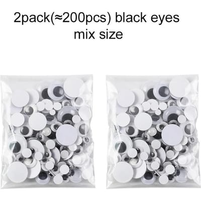 100 stuks/pak Zelfklevende Wibbelogen voor Poppen Accessoires Ogen DIY Scrapbooking Knutselprojecten Handwerk Handgemaakt Speelgoed TMZ