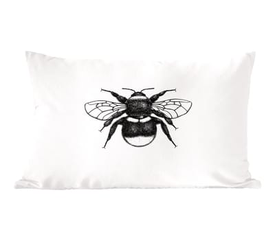 Sierkussens - Kussentjes Woonkamer - 50x30 cm - Hommel - Botanisch - Retro - Insecten
