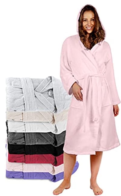 Badjas dames katoen met capuchon en 2 zakken | Luxe en absorberend
