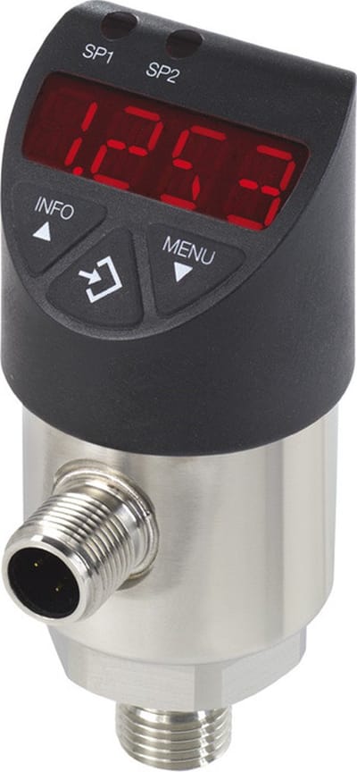0 tot 1bar Roestvrij Staal Wika Electronic Drukschakelaar G1/4'' 1VDC 4-pins M12-connector - 13233343