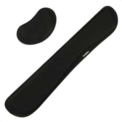 imoshion Ergonomische Polssteun voor Toetsenbord en Muis - Geschikt voor Computer en Laptop - Anti Slip - Zwart