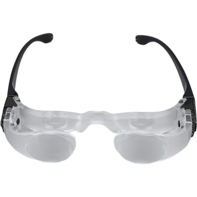 Lunettes de pêche avec loupe binoculaire 4X avec filtre à clip polarisé 3 couleurs et coussinet nasal confortable gray