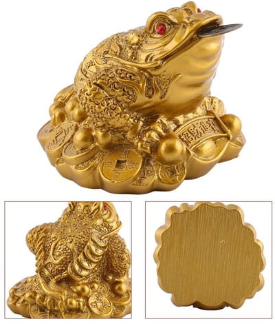 Dailygoods- Gelukkige Kikker - Feng Shui Decoratie - Rijkdom - Welvaart - Geldkikker - Munt in Mond - Goed Geluk