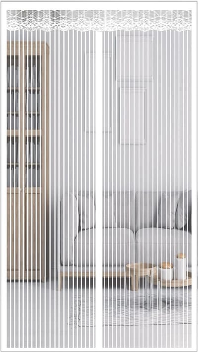 Magnetisch Hordeur voor Balkon en Terras - Automatische Sluiting - Wit