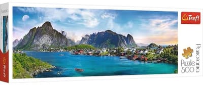 Panorama Puzzel 500 Stukken Lofoten Archipel Noorwegen, Voor Volwassenen en Kinderen vanaf 10 Jaar
