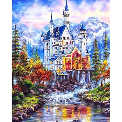 5D Diy Diamond Schilderen Cross Stitch Diamond Borduren Mozaïek Europese Home Decor 20X30CM blue