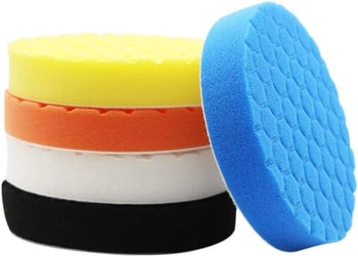 Polijstpads Set - Schuim Spons - Auto Onderhoud - Zeshoekig Ontwerp - 3 Stuks - Oranje