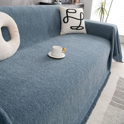 Sofa Handdoekhoes Stof Volledige Hoes Anti-Kattenkras Vier Seizoenen Universele Hoogwaardige All-Inclusive Sofa Kussenhoes Hoes Deken 90*90cm