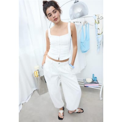 Stradivarius Jeans pofbroek model  Vanille 34