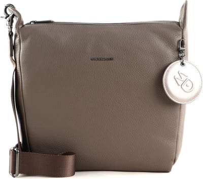 MANDARINA DUCK Leren Schoudertas Mellow Leather Hobo Clay Bruine