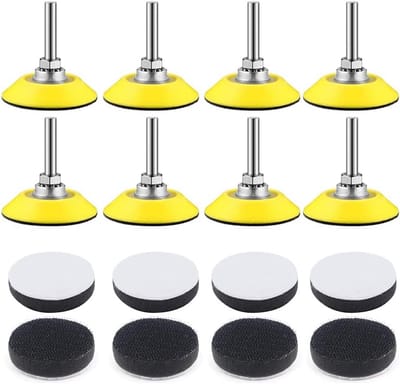 Set van 8 Polijstschijven en Bufferpads met 1/4 Inch Adapter voor Elektrisch Gereedschap