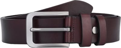 De Lederwaren Ambacht - Heren Riem - Rundleer - Donkerbruin - Vintage Patroon - Maat 100