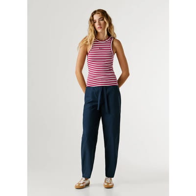 Pepe Jeans Marian Striped Mouwloos T-shirt Roze L Vrouw