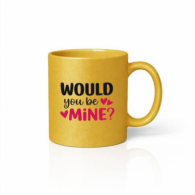 Wil Jij Van Mij Zijn Mok – Gouden Glitter Keramische Koffiemok 330 ml – Romantisch Valentijn Liefdescadeau