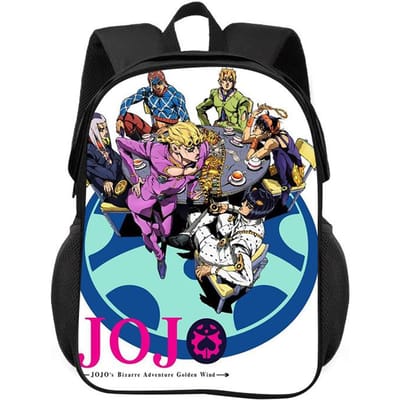 JoJo's Bizarre Adventure Rugzak Duurzaam Modieus Cartoon Rits Grote Capaciteit Rugzak Beste Verjaardagscadeau voor Jongen en Meisje