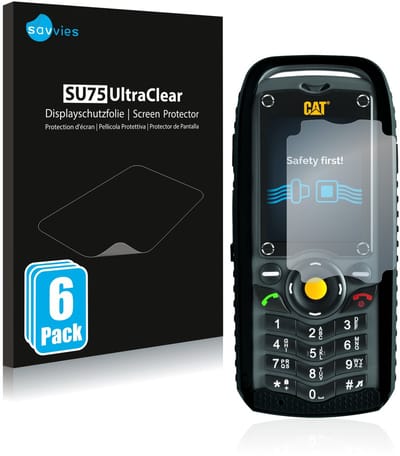 Savvies - Screenprotector voor Caterpillar Cat B25 - Folie Beschermfolie transparant 6 Stuks