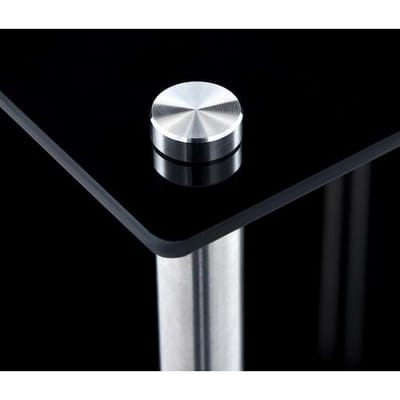 vidaXL - Kastje - 4-laags - 40x40x100 - cm - gehard - glas - zwart