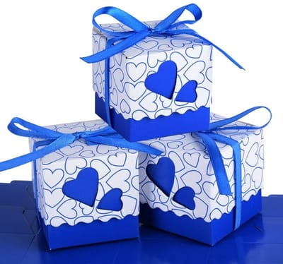 Allecto - Papieren geschenkdozen - Cadeauverpakking - Ideaal voor feesten - Donkerblauw - Decoraties - Tijdelijke houders - Geschikt voor bruilofte..