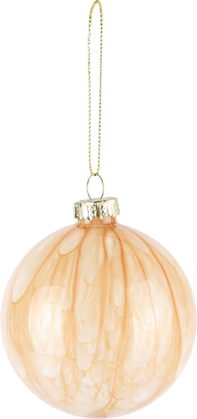Dekoratief | Hanger bal 'Gold Smudge', glas, 8x8x8cm | A245587