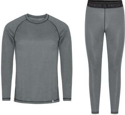 DANISH ENDURANCE Thermoset voor Dames & Heren - Gerecycelde Materialen - Thermokleding - Grijs/Zwart - Maat XXL