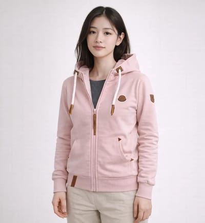 Lizzard Sports Dames Hoodie met Rits Rose Maat S - Dames vest met Rits en Capuchon - Comfort Fit