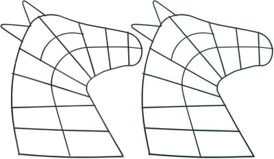 Krans Frame - Bloemenring Ijzer - Decoratie Maken - Paardenhoofd Vorm - 35x31 cm - Diverse kleuren