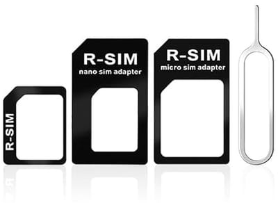 EXCITAT SIM kaartadapter - 3 in 1 SIM adapterset - met SIM-kaartuitwerppin - Smartphonecompatibel - Zwart