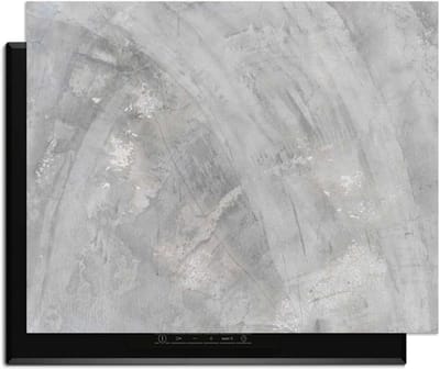 KitchenArt - Concrete Flow – Inductie Beschermer - 76x51.5 cm - Kookplaat Beschermer - Luxe Afdekplaat Inductieplaat - Anti-slip & Oprolbaar - Beschermmat Inductiekookplaat