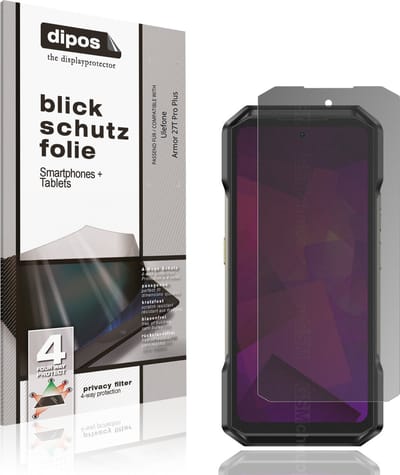 dipos – Matte Privacy Screenprotector geschikt voor Ulefone Armor 27T Pro Plus | Anti-Spy Beschermfolie