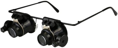 Dailygoods - Op het hoofd gemonteerde vergrootglas - LED-lamp - Professionele horloge reparatie brillen - Zwart - Hoge definitie loep - Ideaal voor le...
