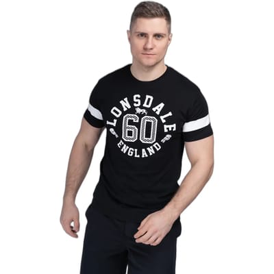 Lonsdale London Askerswell Heren T-shirt - zwart - S