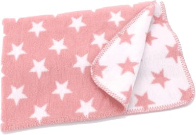 Super Zachte Babydeken Sterren Roze Lichtblauw Grijs 75x100 cm - Oeko-Tex Gecertificeerd