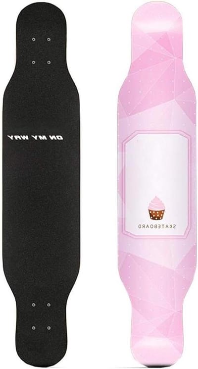 Skateboard Deck 42 inch volledige professionele skateboard 9-laags esdoorn cruiser skateboard Volwassen kinderen en adolescenten Load 50 lbs Kids Compleet (Kleur: Sweetheart)