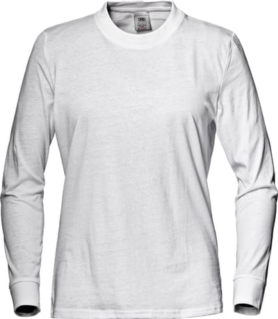 SIR SAFETY SIRFLEX Lange mouw Werk T-shirt DAMES Wit - 100% Katoen - 160 g/m² - Elastische Boorden