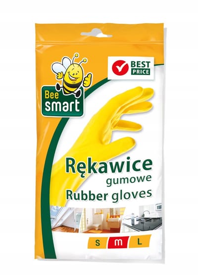 Bee Smart - Huishoudhandschoenen - Maat M - Sterk en Beschermend - Geel