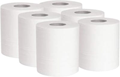 Wafelhanddoeken Set - Papieren Keukenrol - Huishoudelijk Gebruik - Centrale en Zijdelingse Spoelen - 450 Vellen - Wit