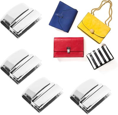 Purse Lock Catch Silver Thumb Buckle Fasteners Metal Clasp Locks Diy Craft Making For Bags