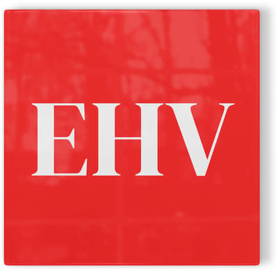 Tegeltje Eindhoven EHV - rood wit - tegeltje stad - tegeltje met tekst